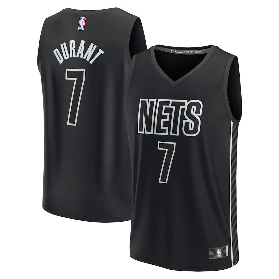 Men Brooklyn Nets #7 Kevin Durant Fanatics Branded Black Statement Edition 2022-23 Fast Break Player NBA Jersey->customized nba jersey->Custom Jersey